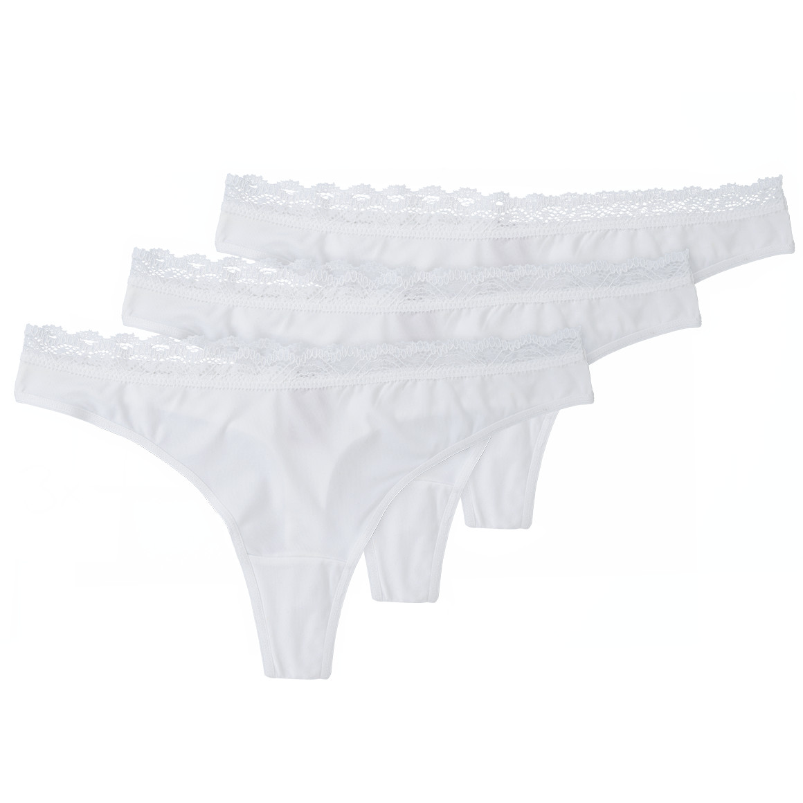 3 Damen Strings mit Spitze
