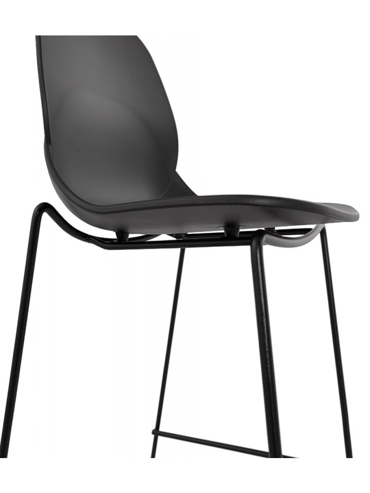 KADIMA DESIGN Barhocker Metall Kunststoff | Schwarz | Sitzhöhe 75 cm in Schwarz günstig kaufen onesize