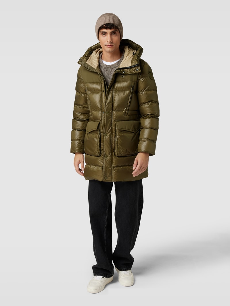 Parka mit Kapuze in olivgrün