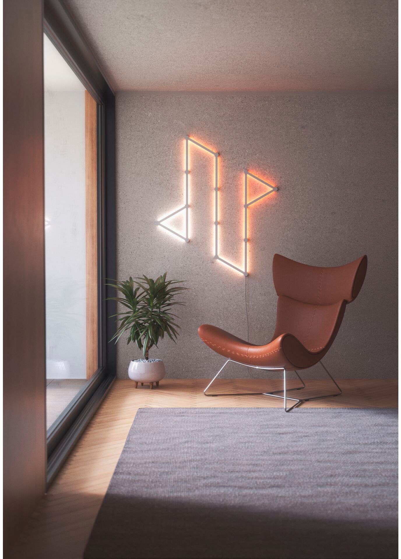 nanoleaf LED Lichtleiste Lines, Dimmfunktion, LED fest integriert, Farbwechsler