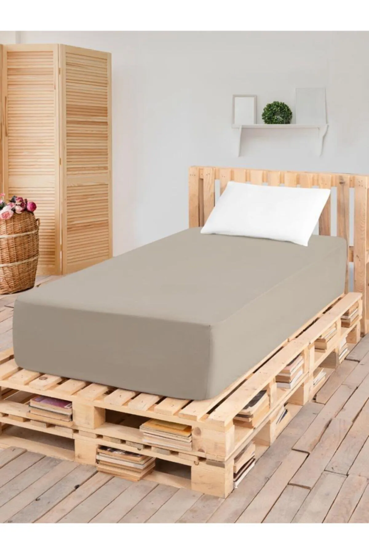 Karna Home  Ranforce Spannbettlaken für Einzelbett, 90 x 200 cm