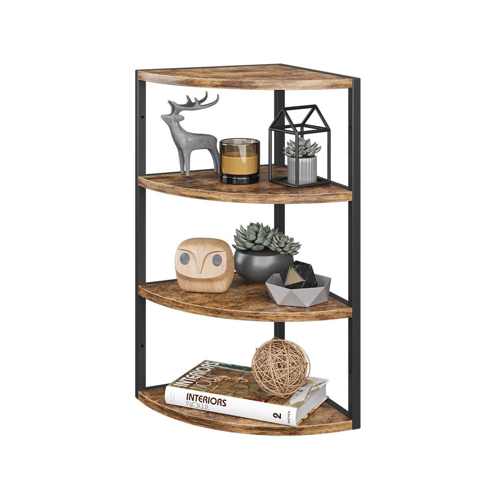 Vicco Eckregal Standregal Raumteiler FYRK 3 Ebenen Antikholz-Optik