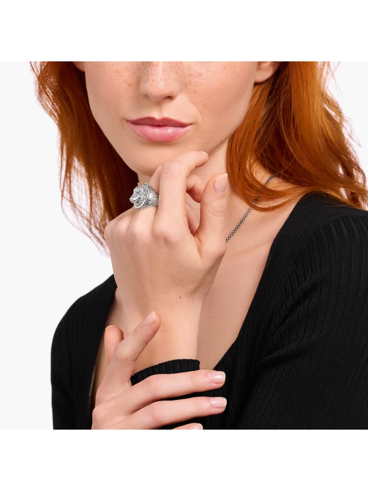 Thomas Sabo Ring in silber, weiß, schwarz günstig kaufen