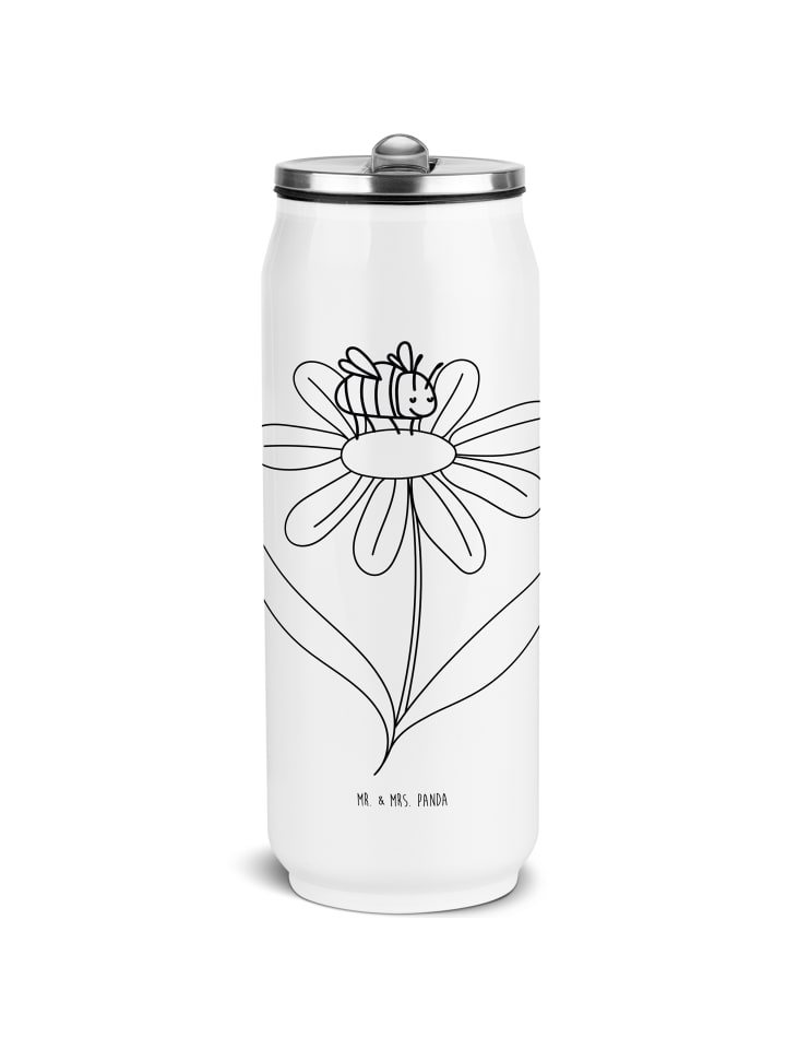 Mr. & Mrs. Panda Getränkedosen Trinkflasche Hummel Blume ohne Sp... in Weiß günstig kaufen onesize