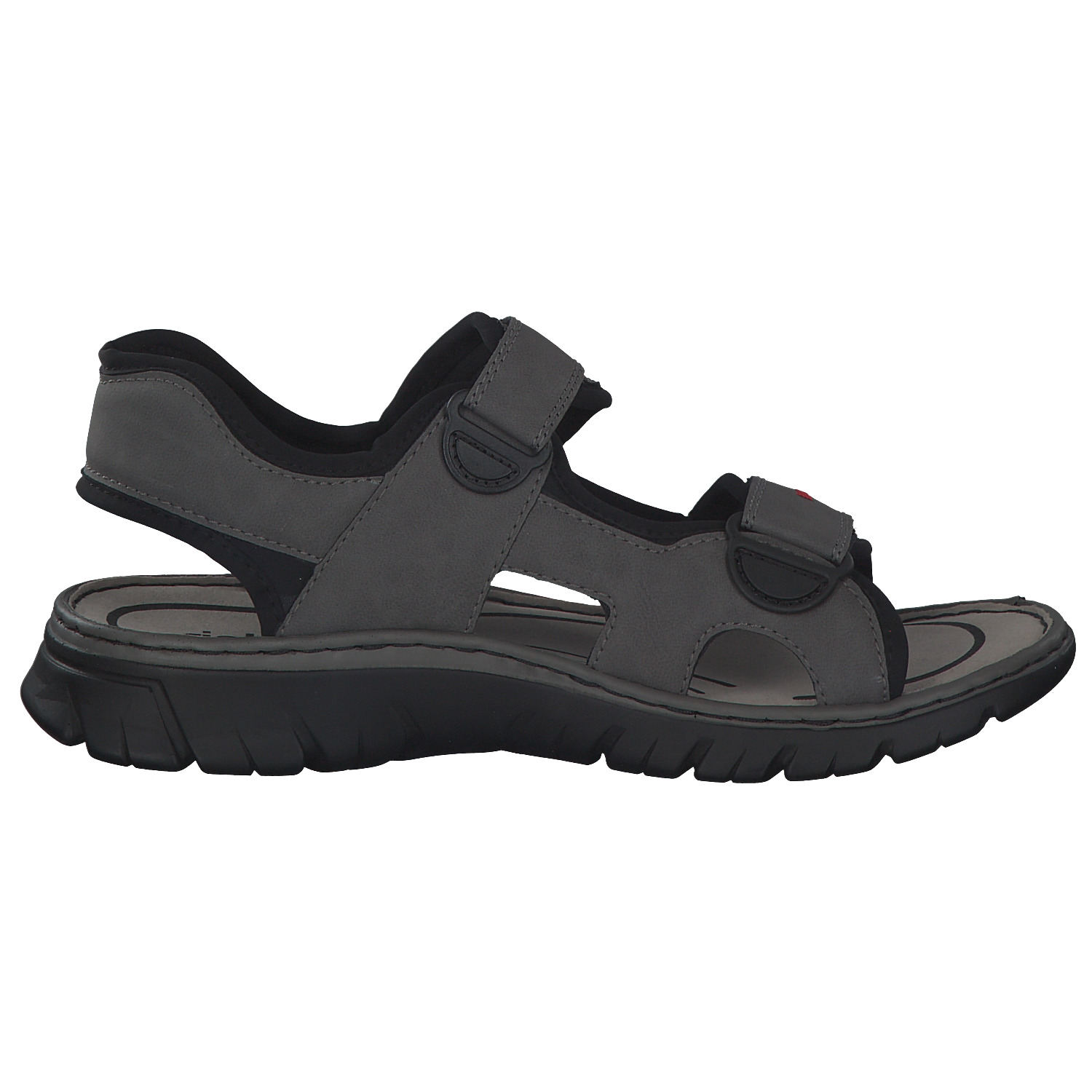 Rieker 26752, Klassische Sandalen, Herren, cenere/black/schwarz