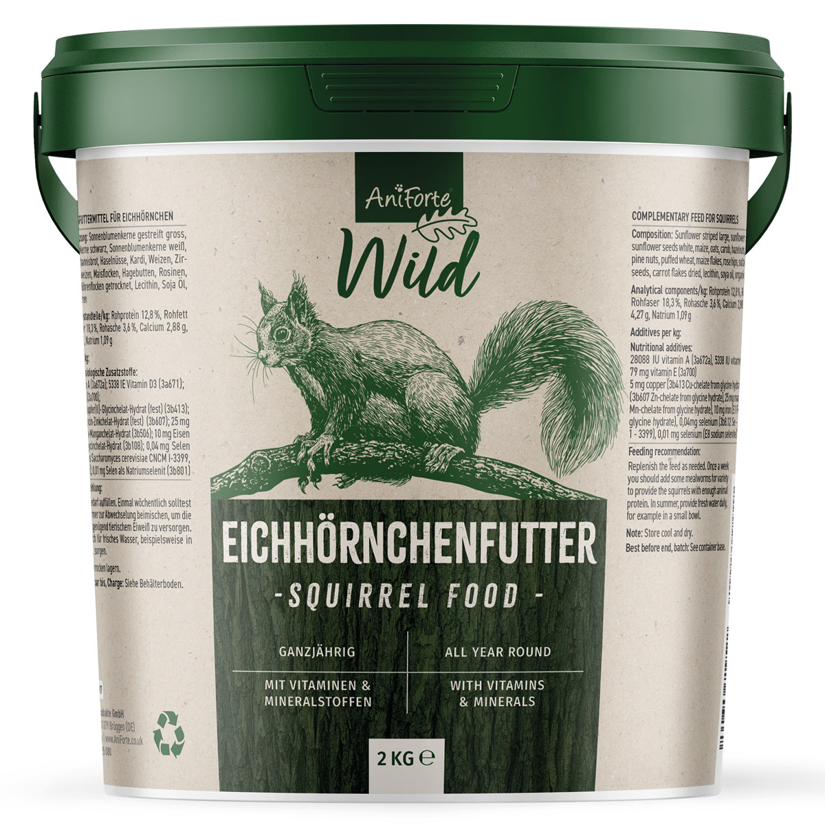 Aniforte Eichhörnchen Aniforte Eichhörnchenfutter 2 kg