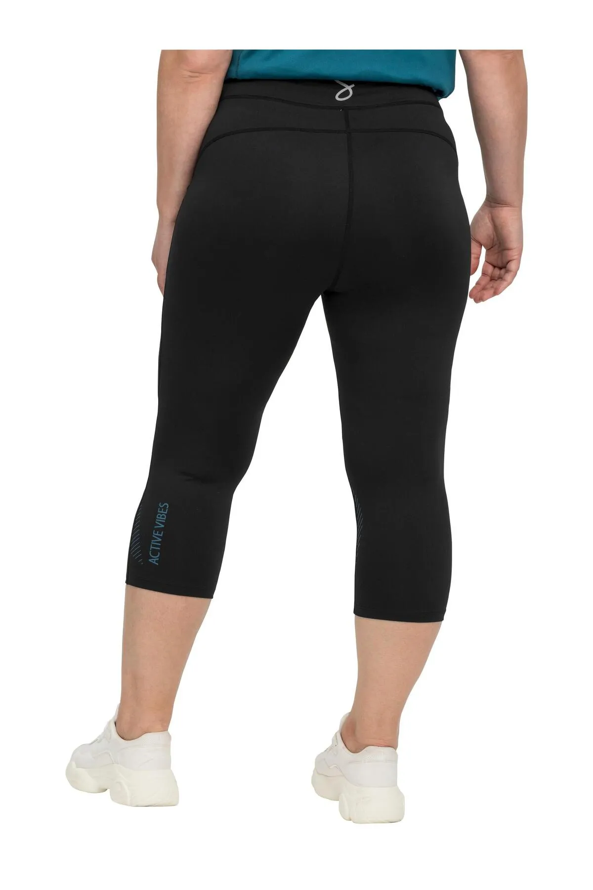 Sheego  Sport-Leggings - Schwarz - Mittlerer Bund