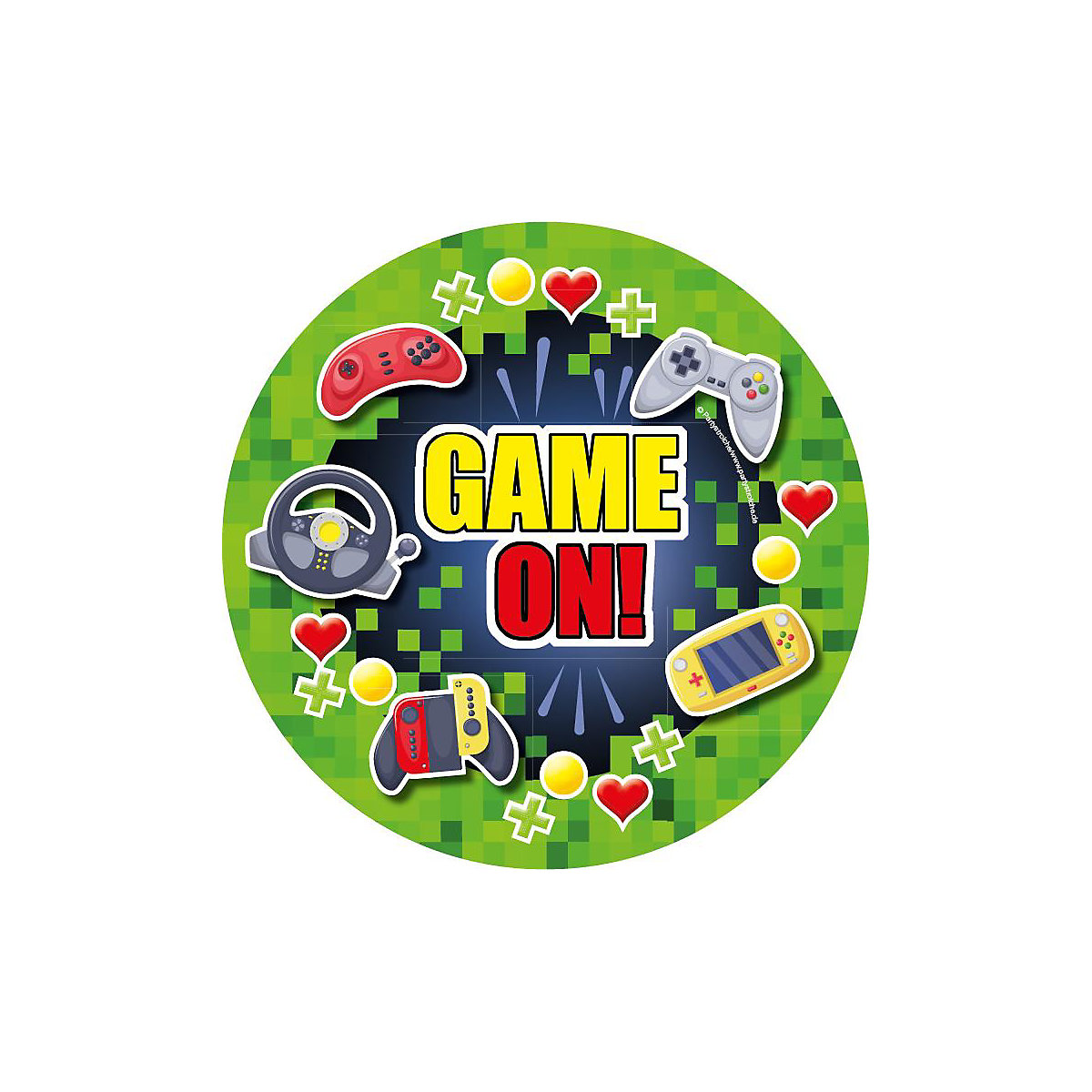 Papp-Partyteller Ø 23 cm Gaming, 8 Stück