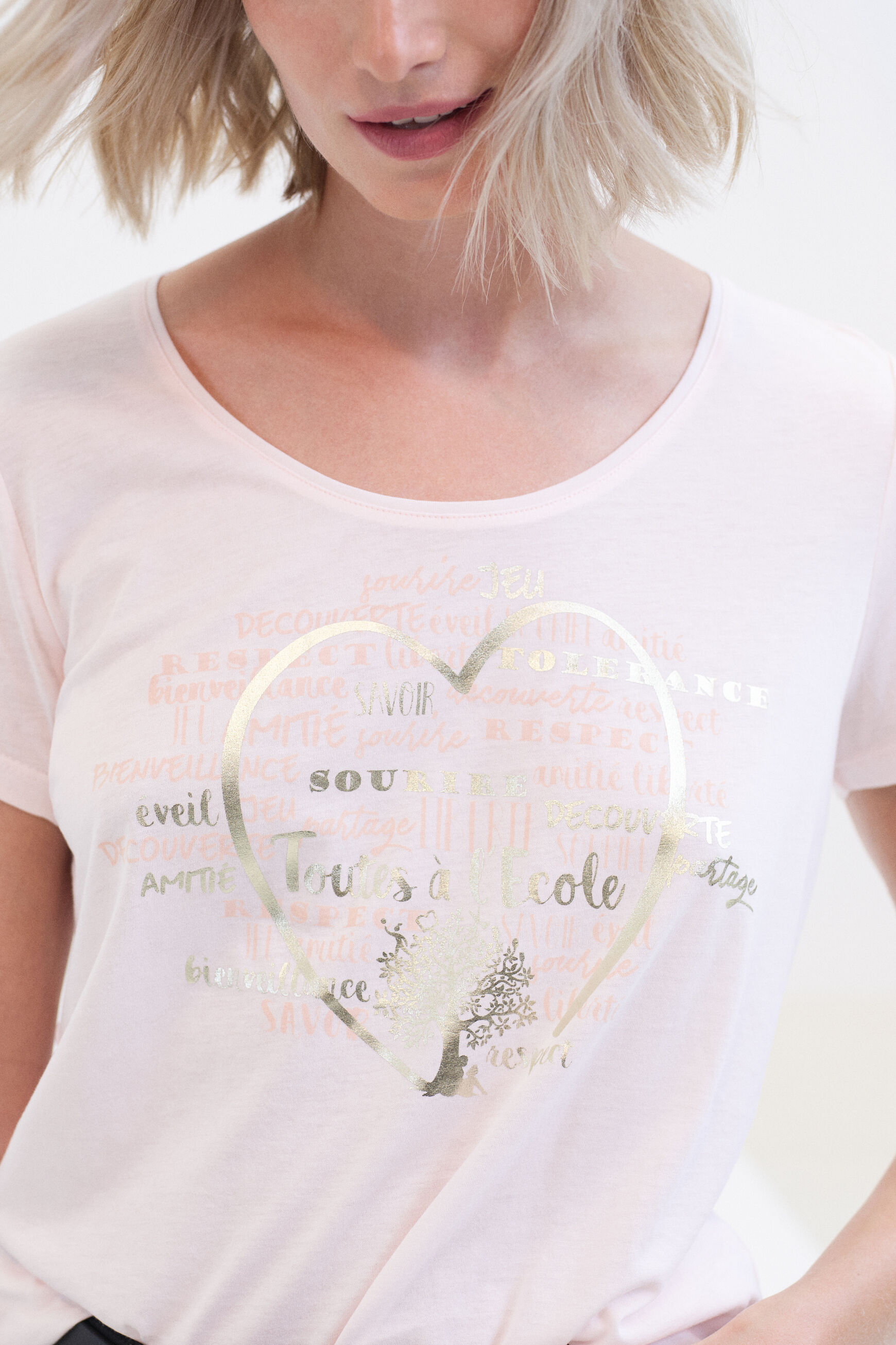 T-shirt Sheila rose pastel femme