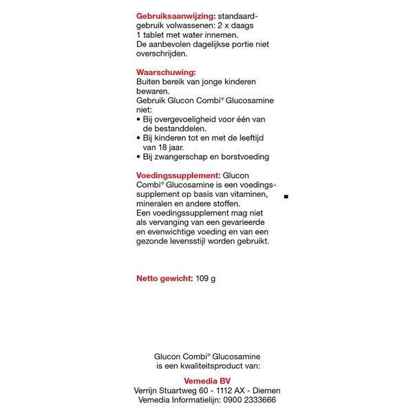 GluconCombi Glucosamin-Chondroitin/MSM-Mangan-Tabletten, 60 Stück