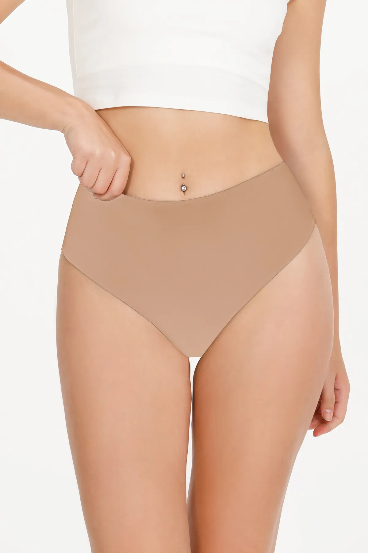 Sensu  Lasergeschnittener Damen-Tanga mit hoher Taille, 3er-Set KTS5002