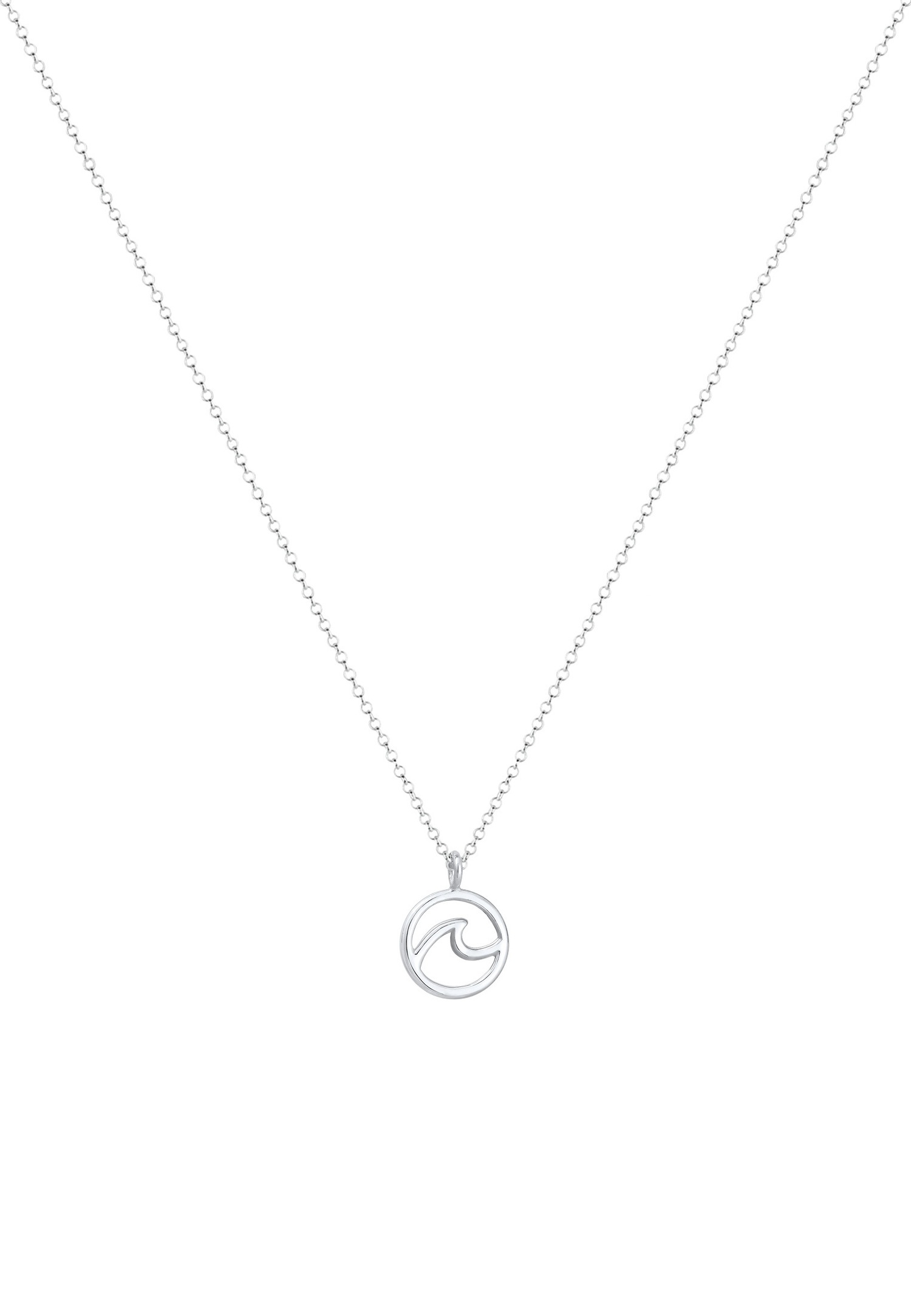Collar veraniego Elli Sea Wave para mujer - Plata 925/1000