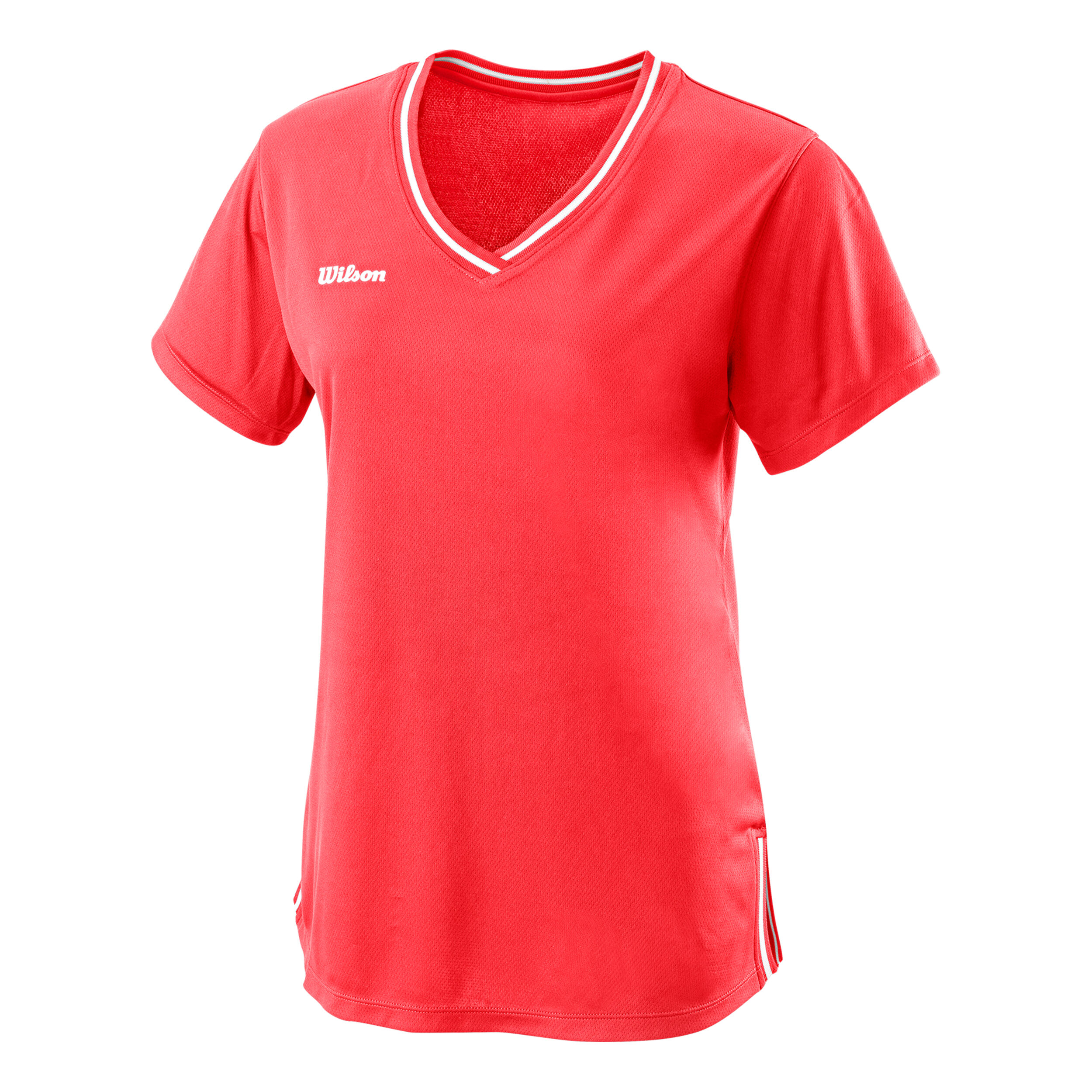 Team II V-Neck T-Shirt Damen - Koralle