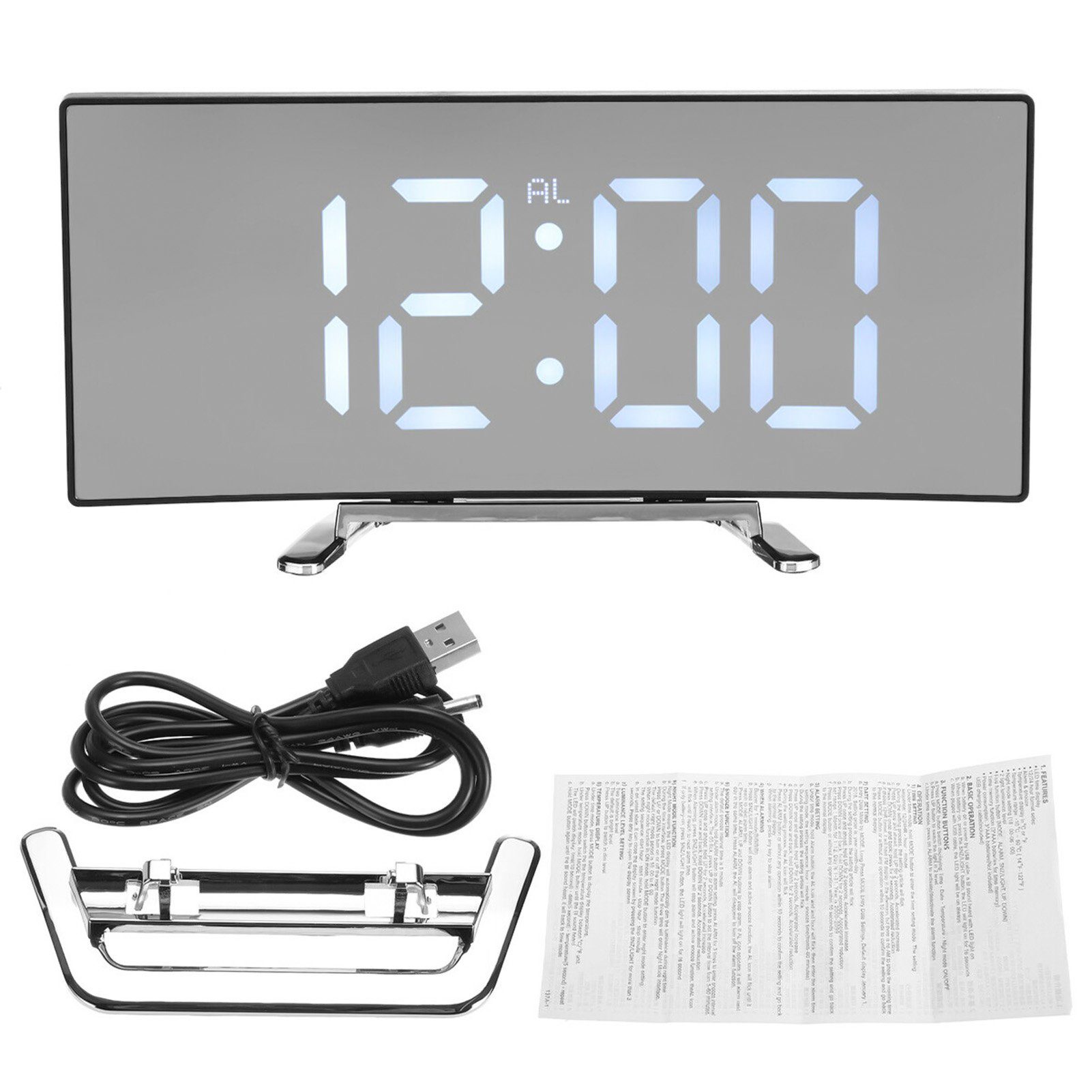 DOPWii Wecker LED-Digitaler Wecker,Snooze, LED-Display,Alarmwecker,Tischuhr