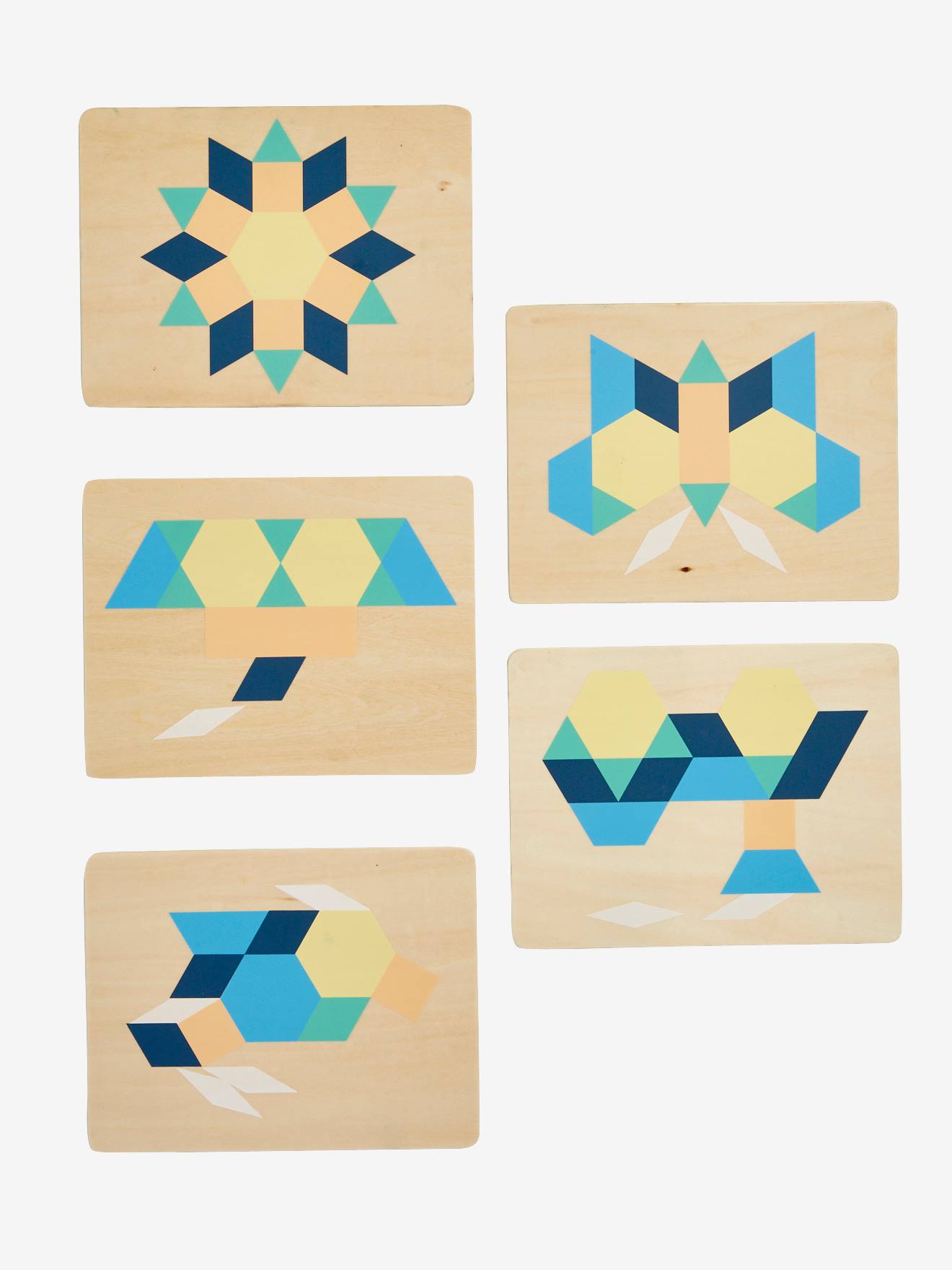 Vertbaudet Kinder Geschicklichkeitsspiel Tangram, Holz FSC - mehrfarbig