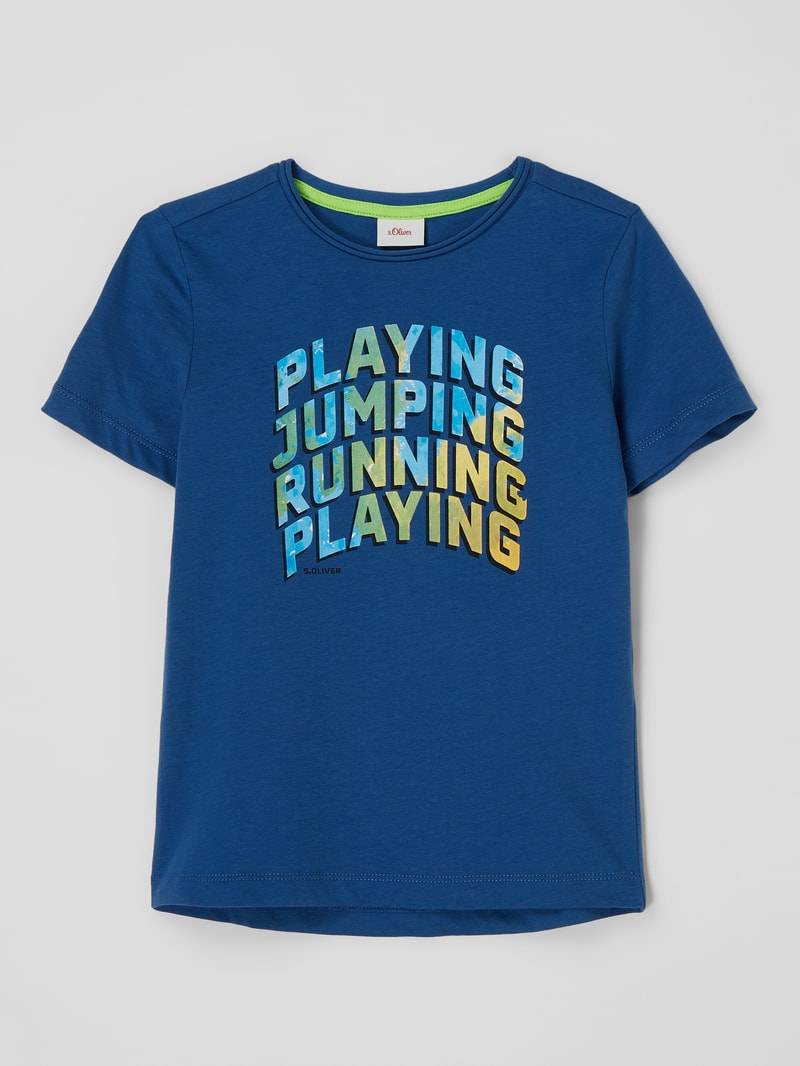 T-Shirt aus Baumwolle in jeans