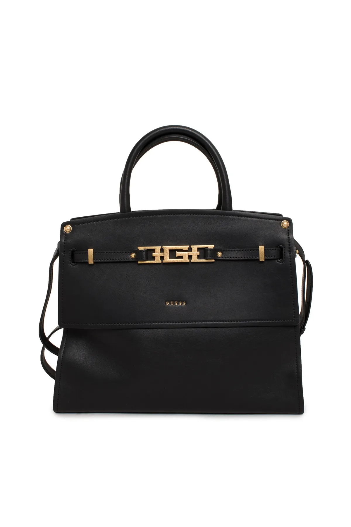 Guess  Tasche, für Damen, Doppelgriff, abnehmbarer Schultergurt, einfarbig, mit Logo, Magnetverschluss
