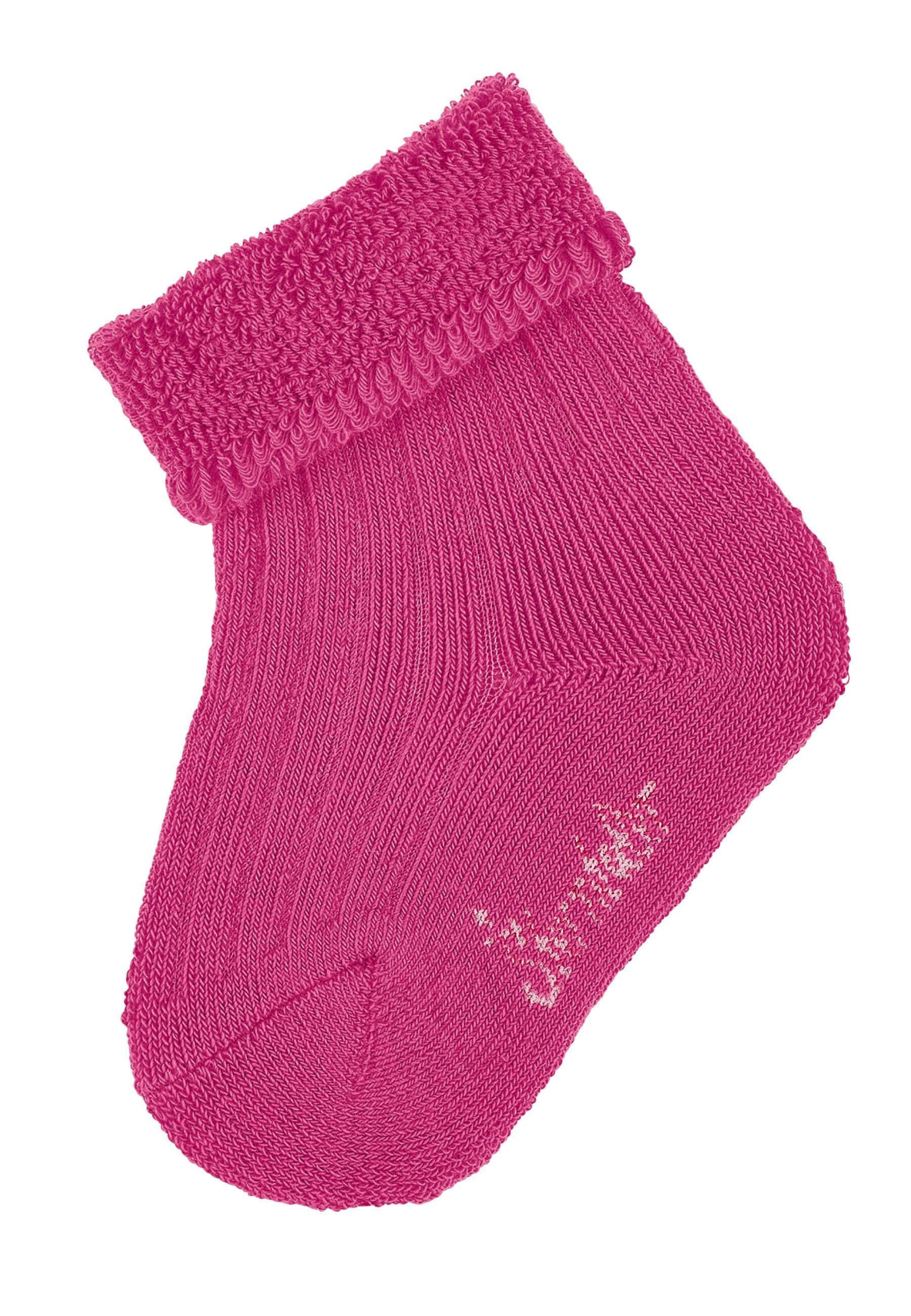 Babysocken uni mit Rippstruktur, Vollplüsch innen