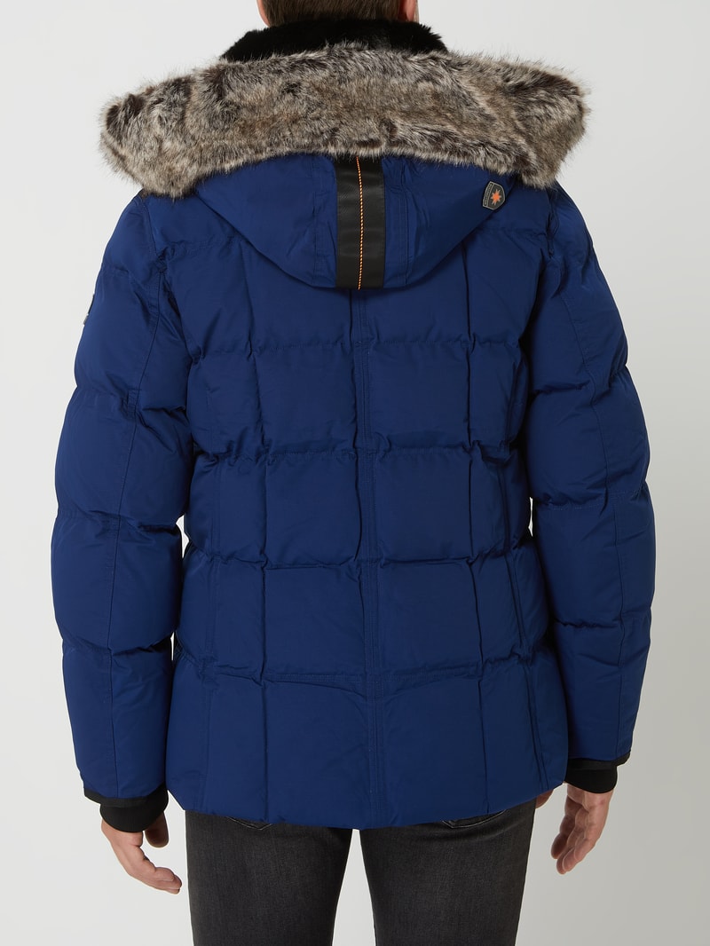 Steppjacke mit Kunstpelzkragen Modell 'MARVELLOUS' in royalblau