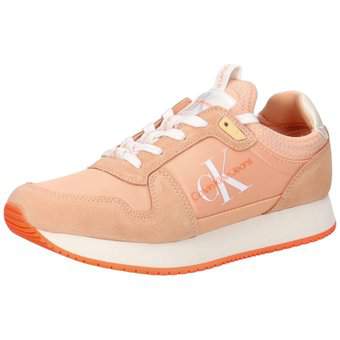 Calvin Klein Runner sock Lace Up in orange