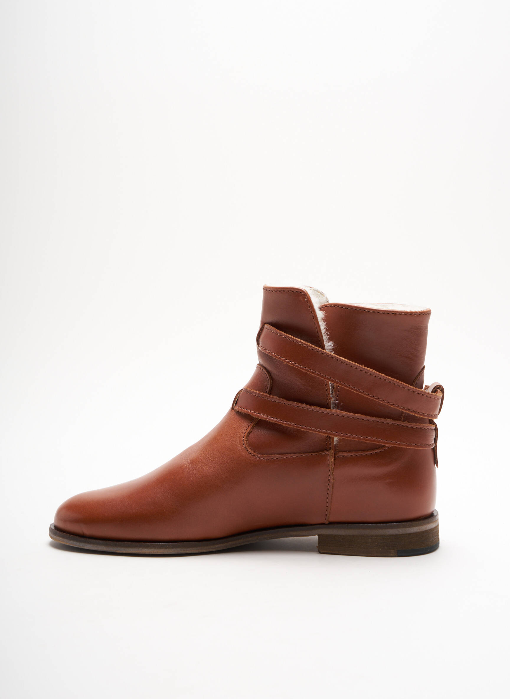 M Moustache Bottines Femme couleur marron