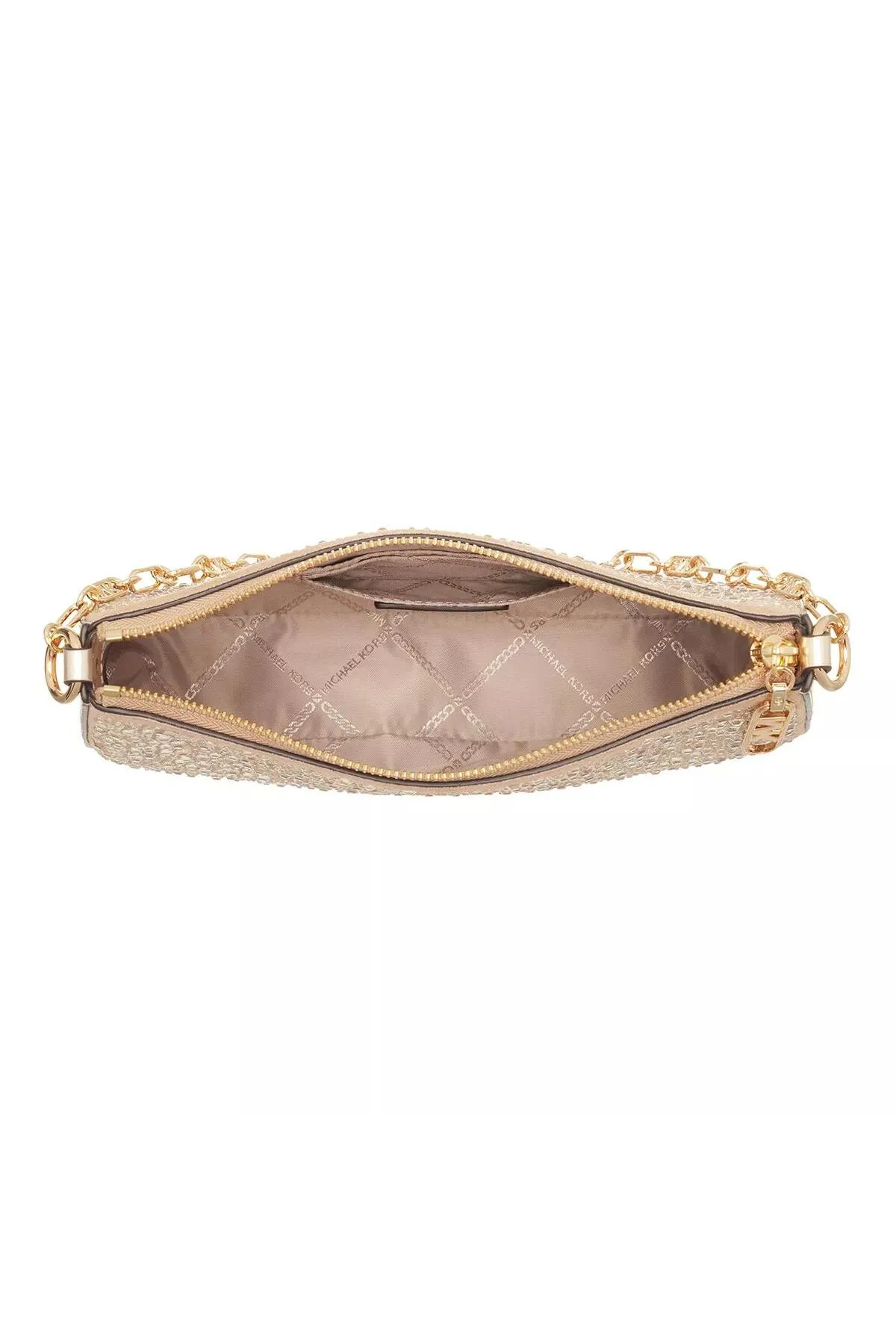 Michael Kors  Empire-Päckchen mit mittlerer Kette in Blassgold