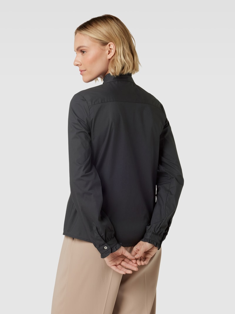 Bluse mit Rüschen Modell 'Basic' in schwarz