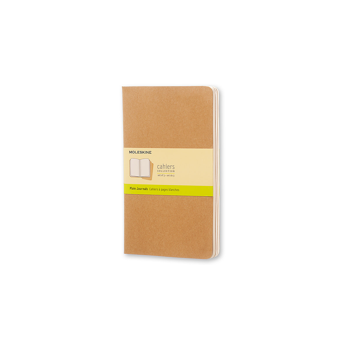Notizbücher Cahier- L/A5- 3er Set- Blanko Notizbücher