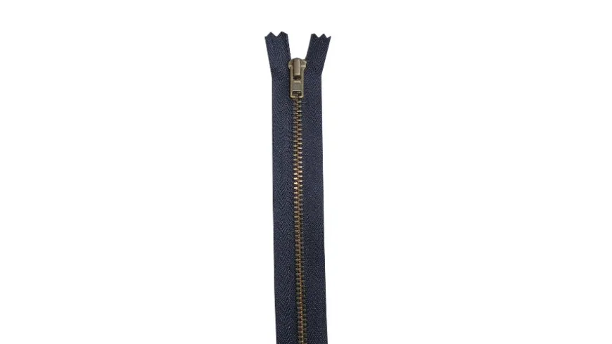 YKK Reißverschluss unteilbar mit schmaler Metallkette - 10 cm 058 - marine