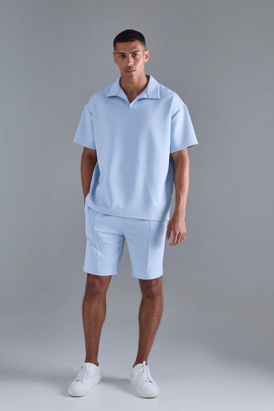Oversize Scuba Poloshirt & Shorts