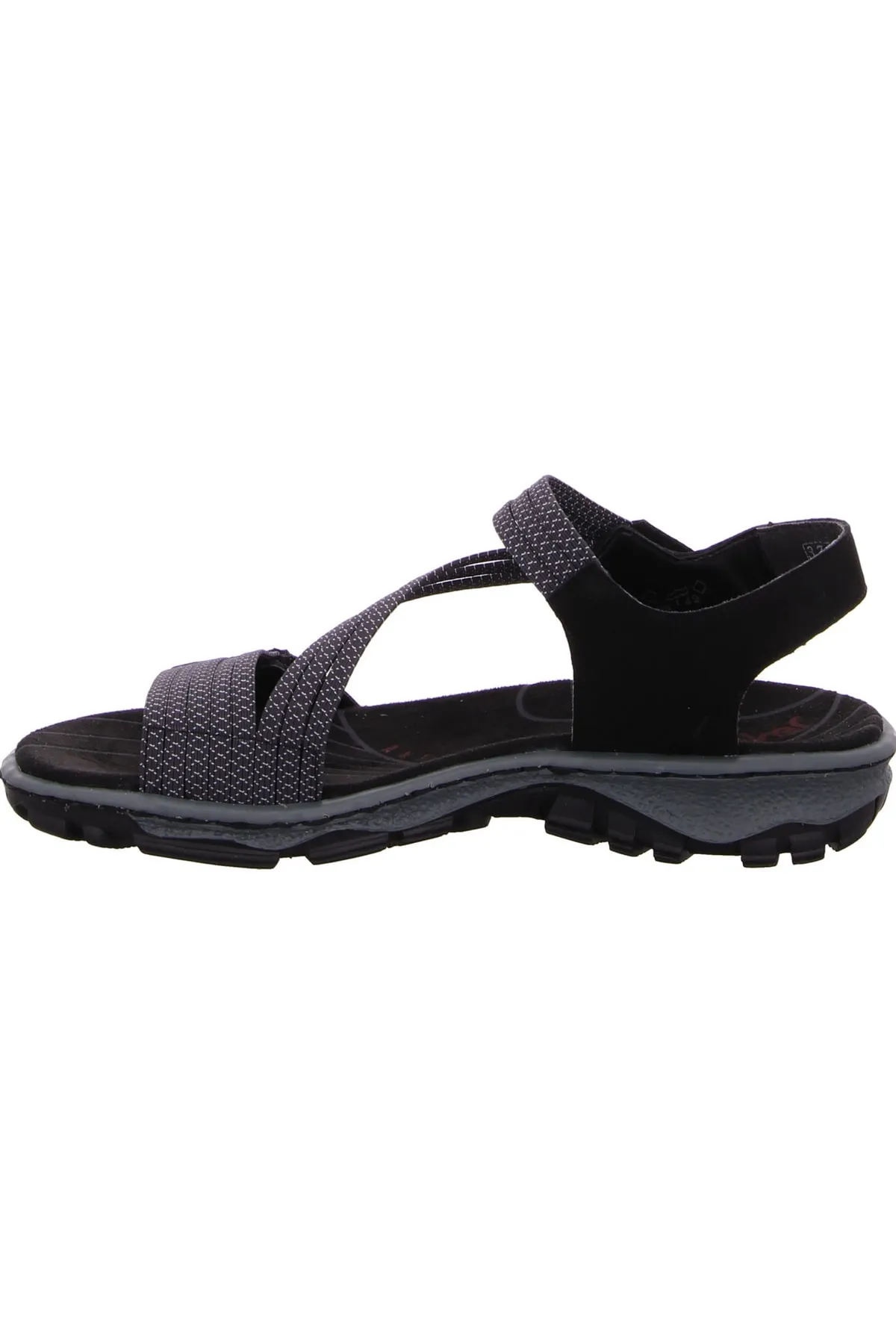 Rieker  Sandalette - Schwarz - Flacher Absatz