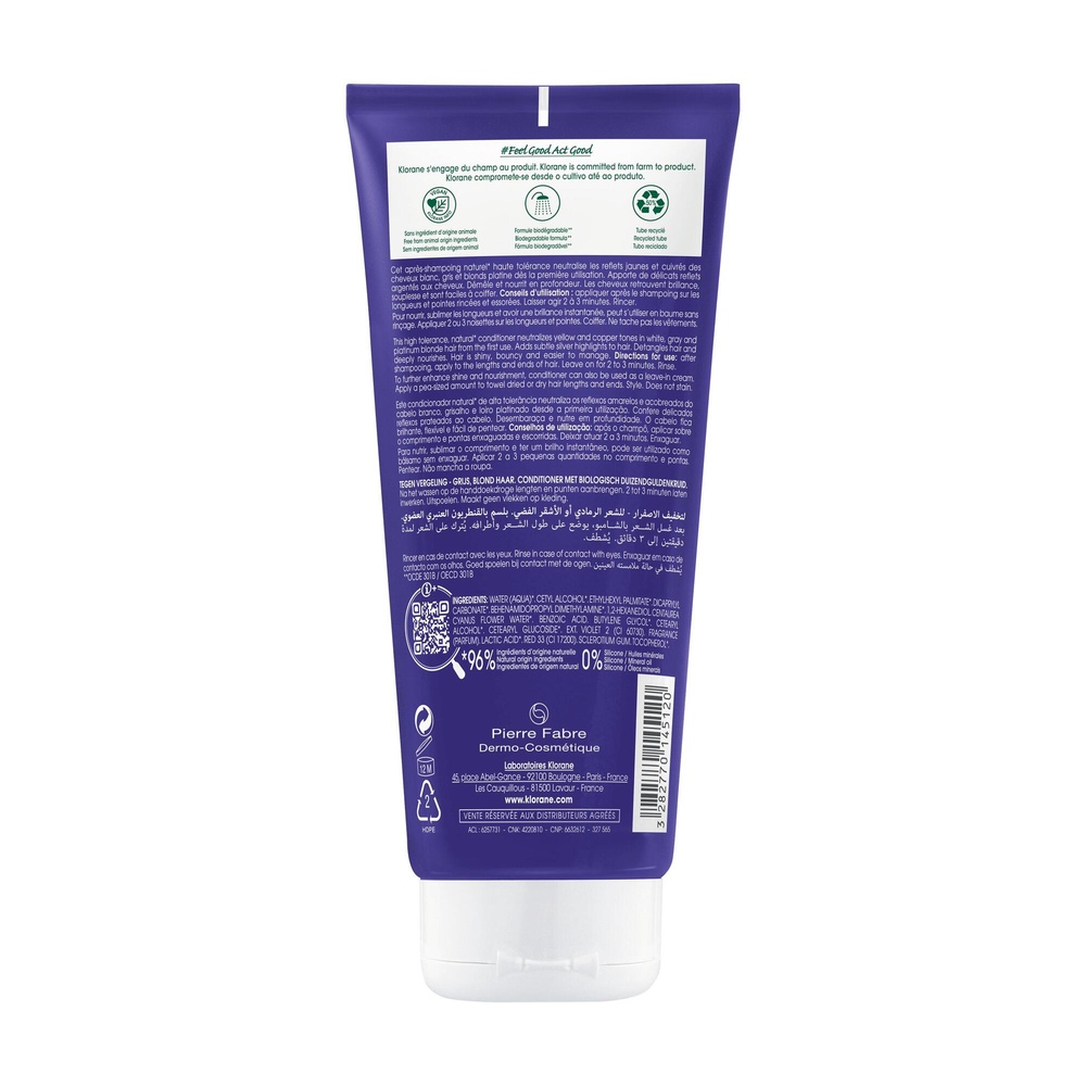 Klorane Klorane - Centaurée - Après-shampoing dé jaunissant à la Centaurée BIO Après Shampoing