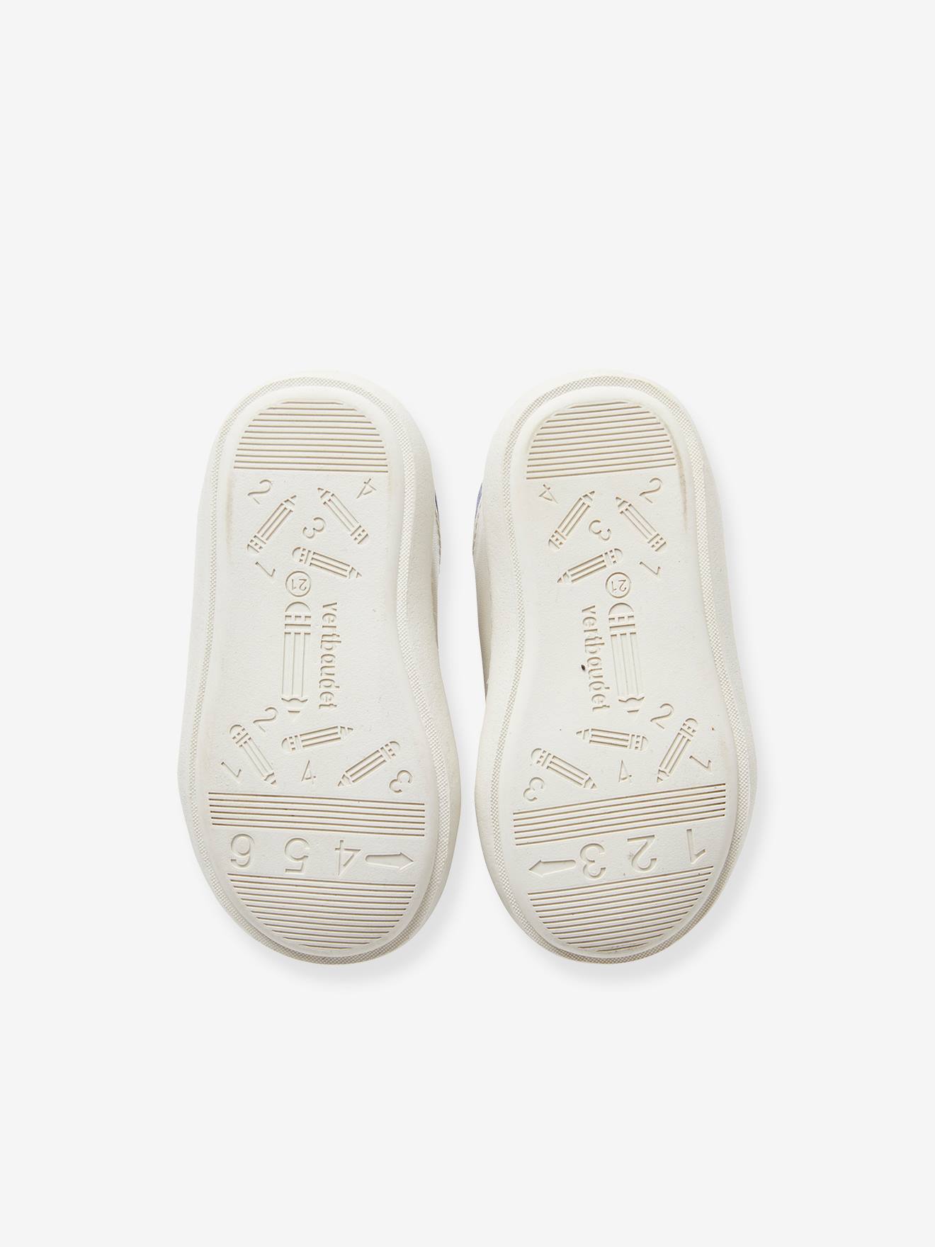 Vertbaudet Baby Klett-Sneakers mit Stern - wollweiß