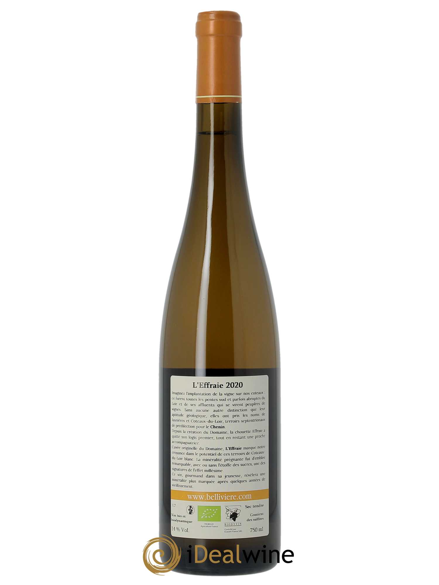 Coteaux du Loir L'Effraie Domaine de Bellivière  2020 - Lot de 1 Bouteille