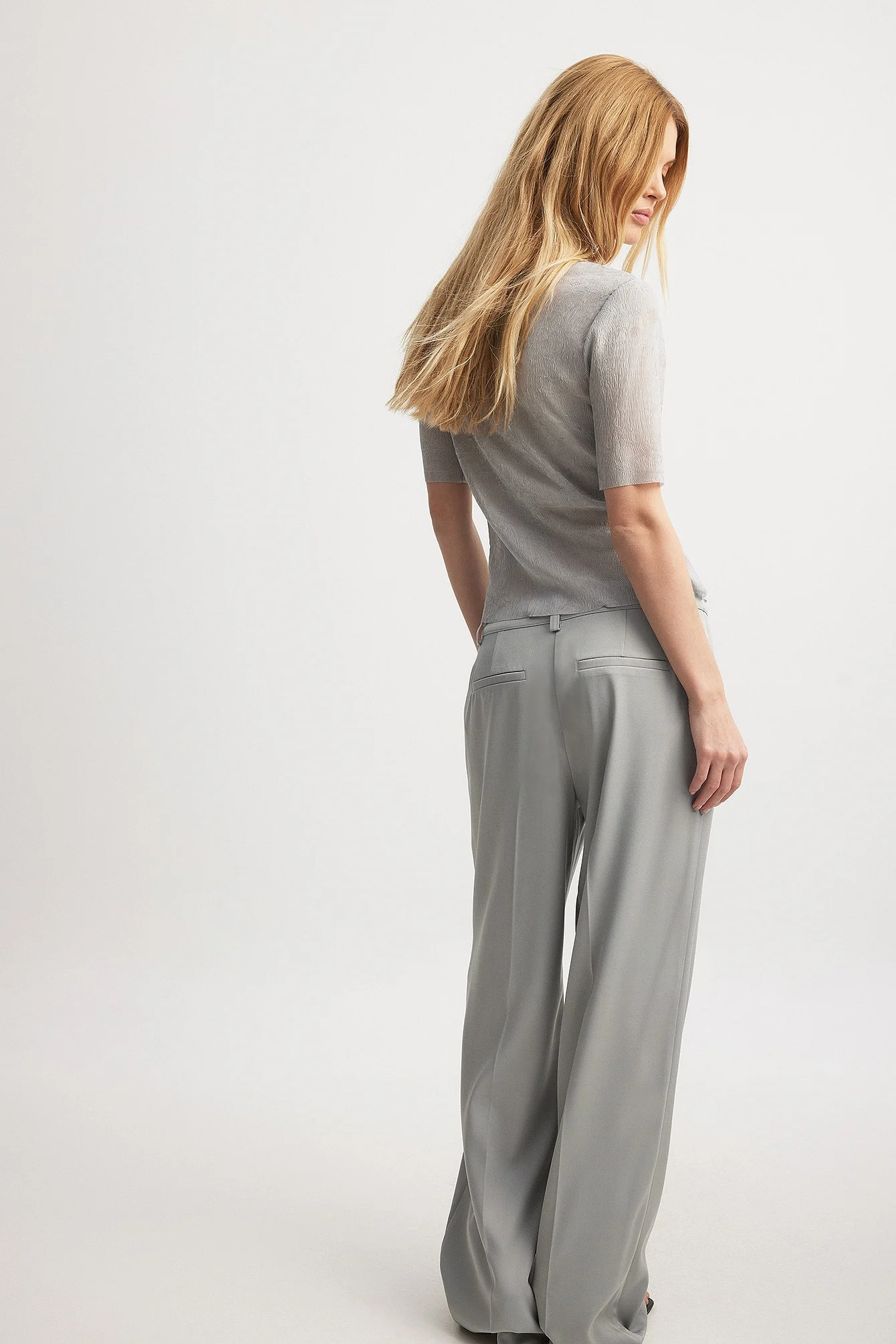 Gerade Anzughose mit niedriger Taille
