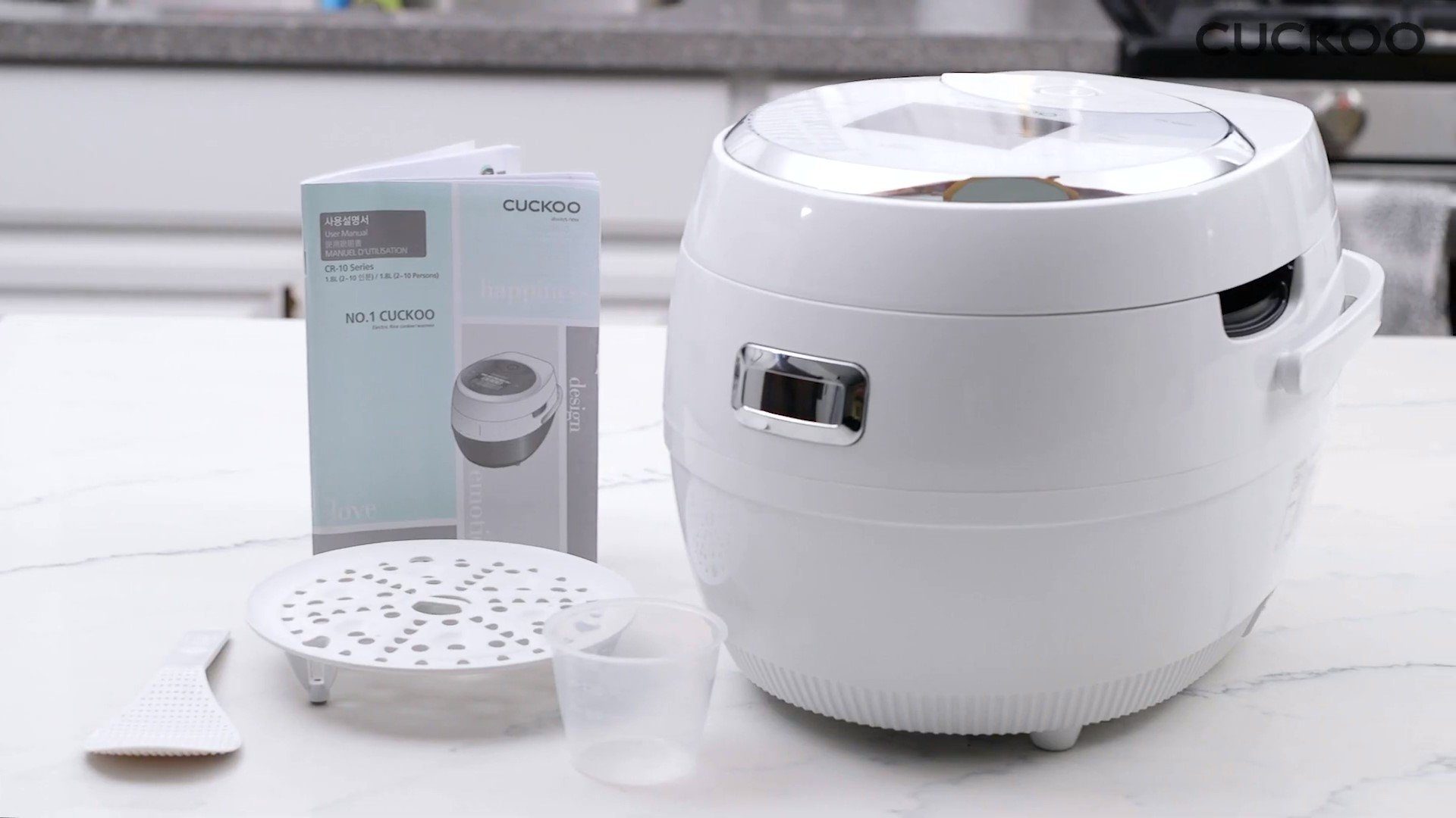 Cuckoo Reiskocher CR-1020F, 890 W, CR-1020F Reiskocher & Dampfgarer - 14 Programme, Turbo- &