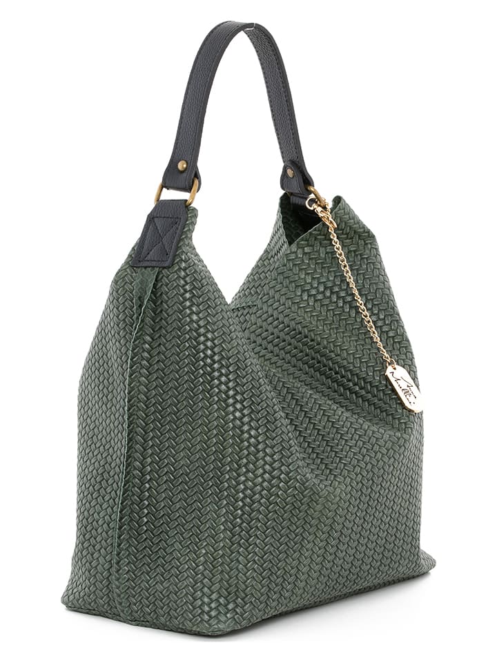 Anna Morellini Leder-Schultertasche 