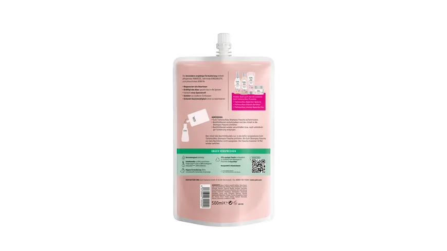 GUHL Tiefen Aufbau Reparatur Shampoo Nachfüllbeutel 500 ml
