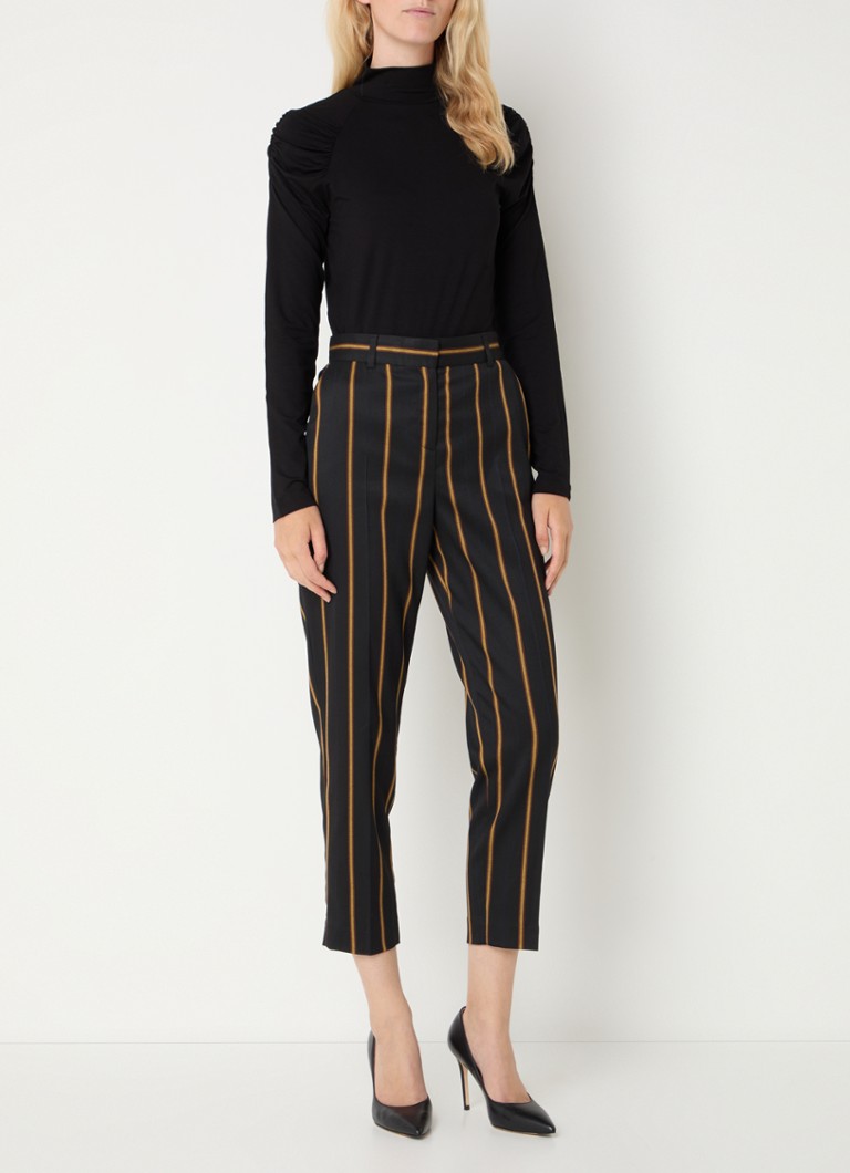 LKBennett Lacey top with turtleneck and puff sleeves