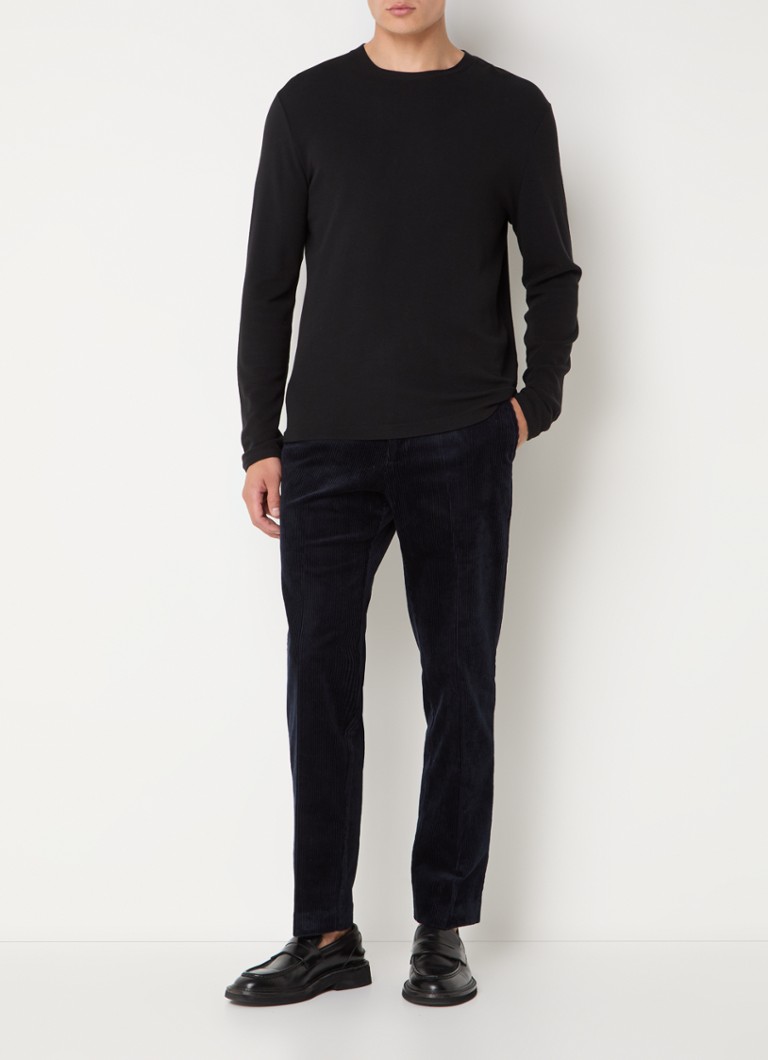 Pantaloni chino Samsøe Felix slim-fit din catifea reiată cu buzunare laterale