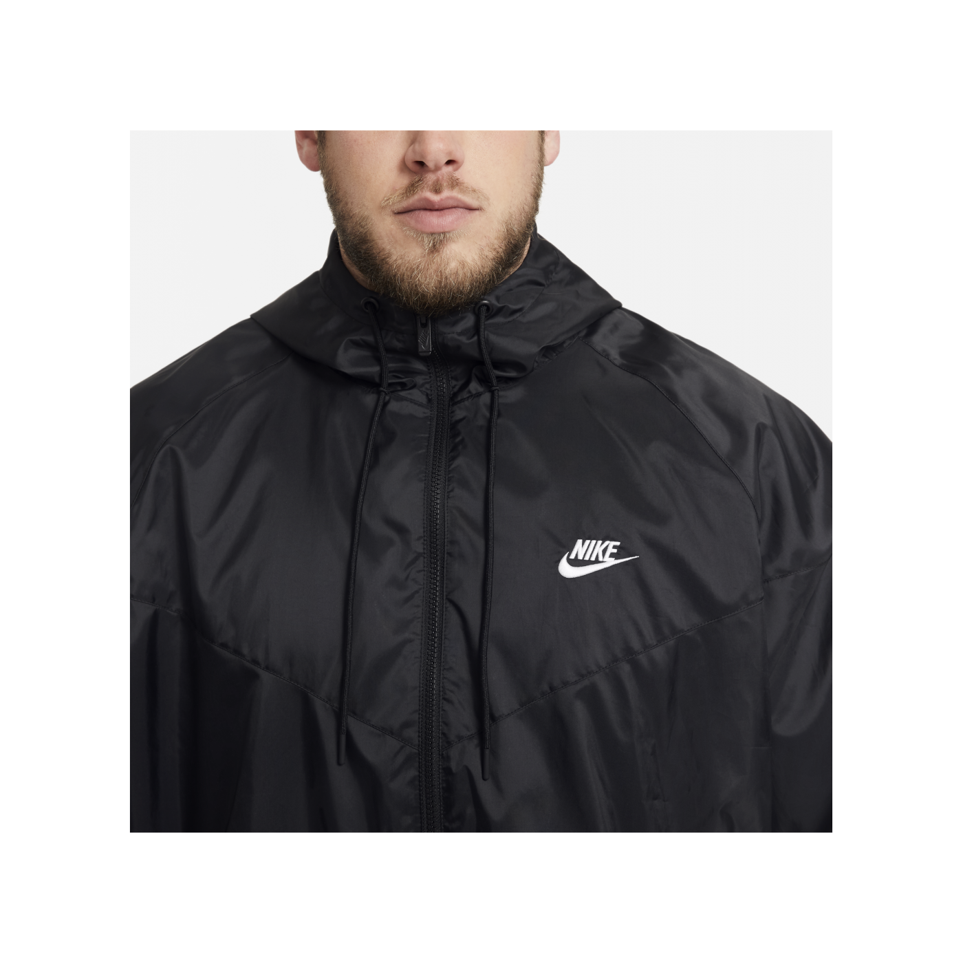 Nike Woven Windrunner Kapuzenjacke Schwarz 010