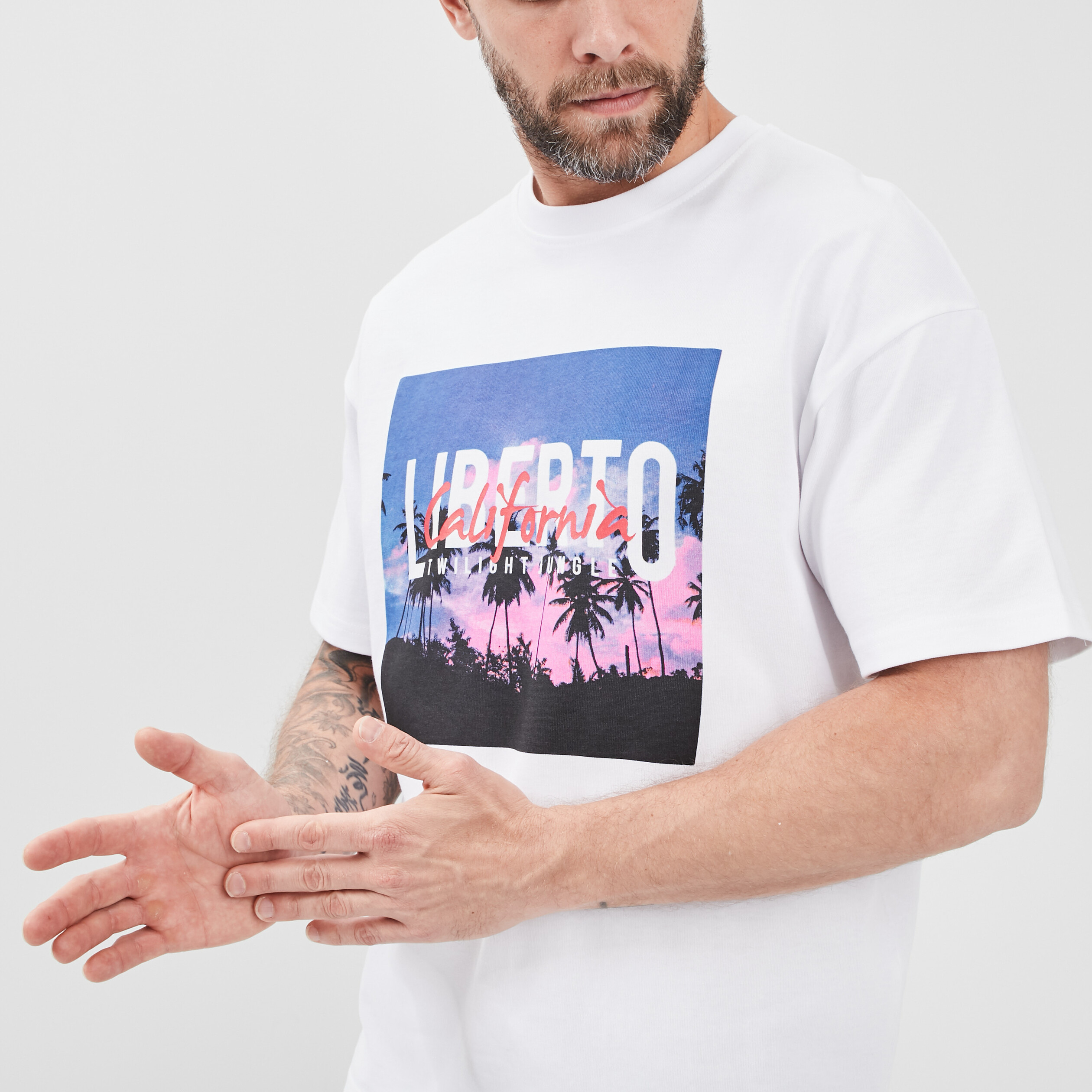 T-shirt Liberto blanc homme | La Halle