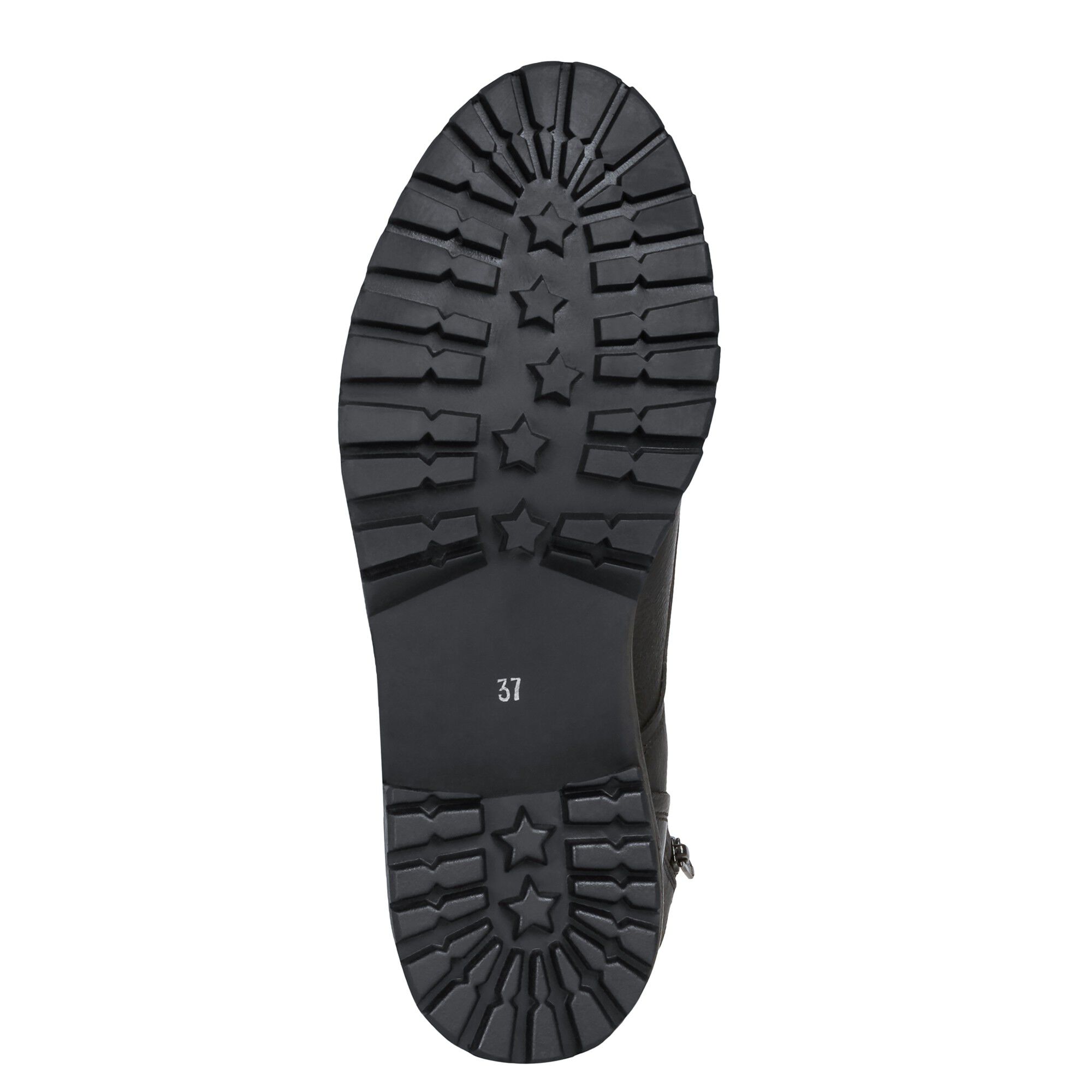Boots noir semelle crantée dessus cuir