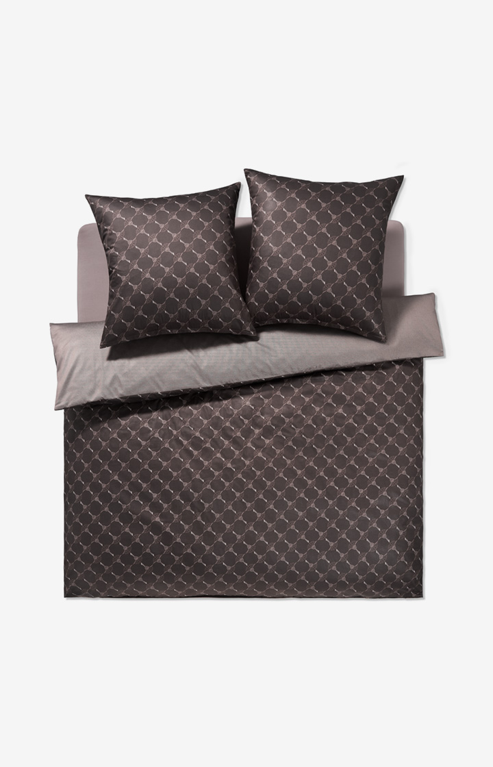Bettwäsche Cornflower Double in Shiny Black, Schwarz/Grau - im JOOP!