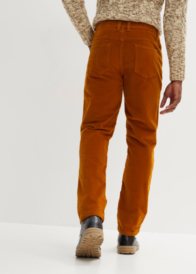 Regular Fit Cord-Thermohose, Straight
