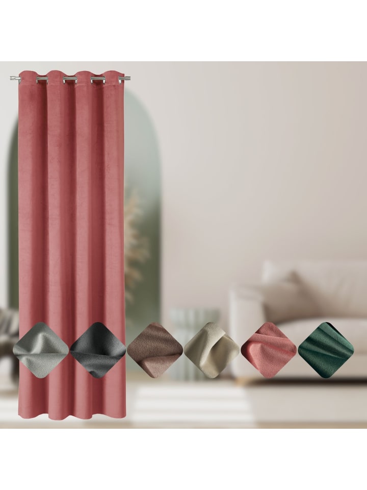 Tom Tailor TT Ösenvorhang VelvetSignature 140 x 250 cm in Rose günstig kaufen 140 x 250 cm