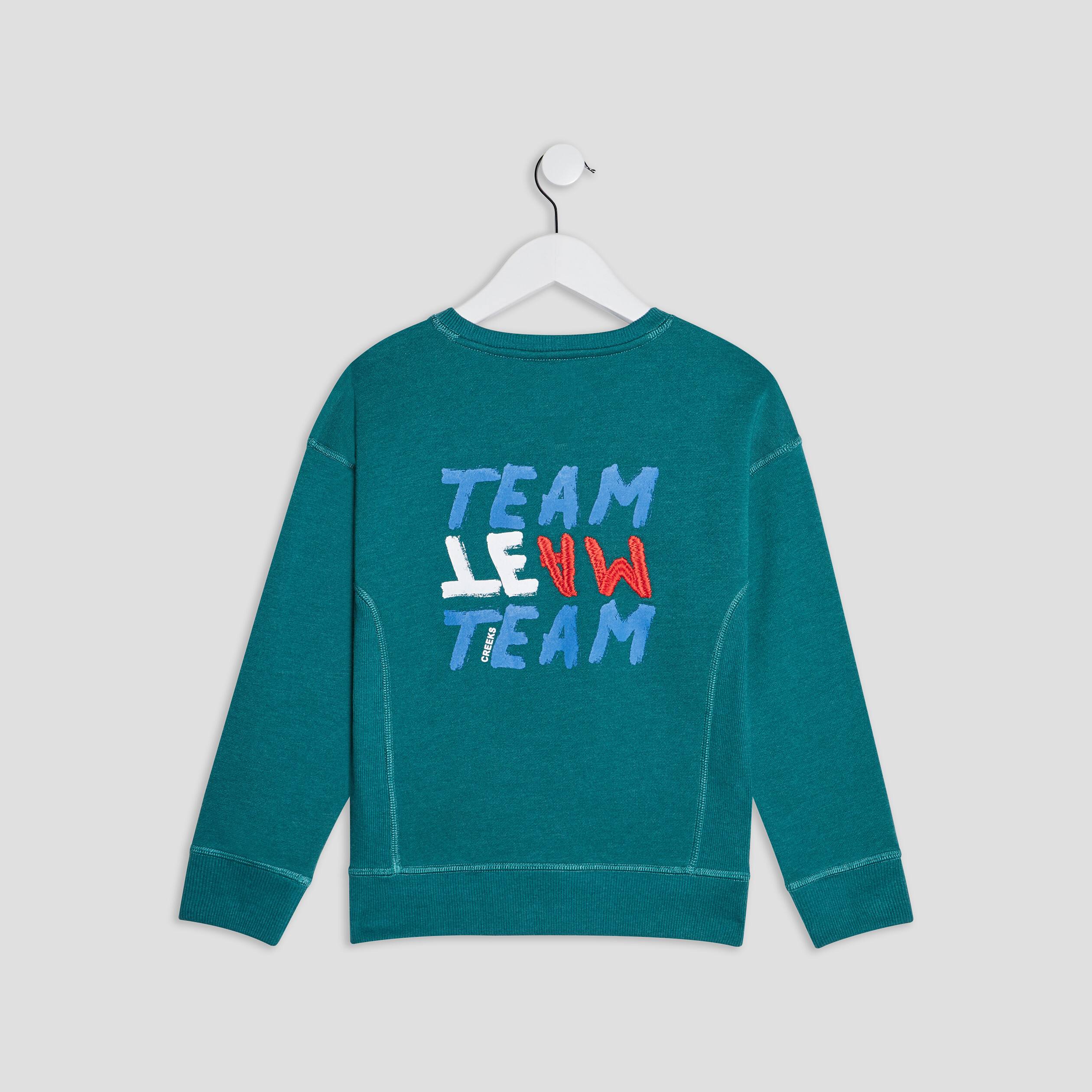 Sweat manches longues Creeks vert émeraude garçon | La Halle