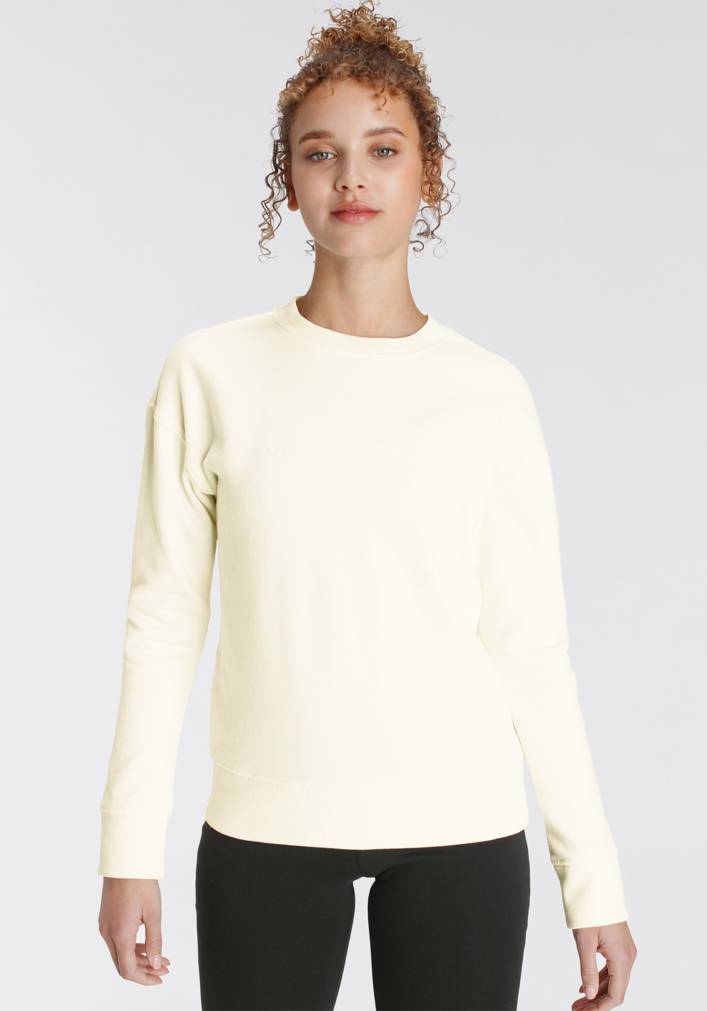 FAYN SPORTS Sweatshirt Crew Neck mit Logostickerei