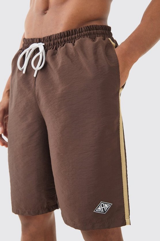 Man Diamond Crinkle Board Swim Short