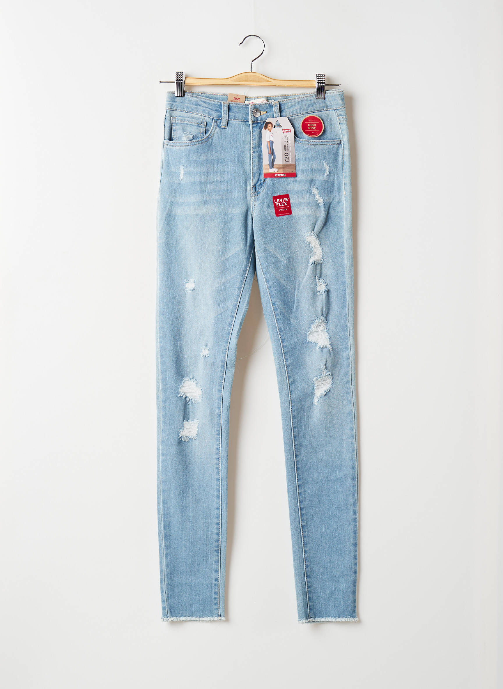 Levis Jeans Skinny Fille couleur bleu